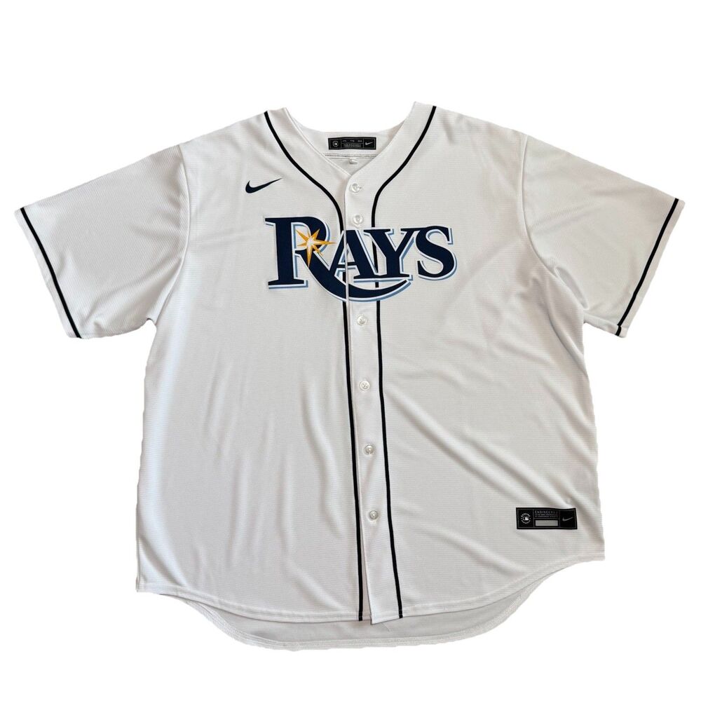 Nike Tampa Bay Rays Home White MLB Baseball Jersey Mens XXL 2XL Clean